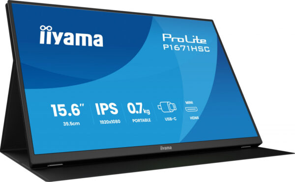 iiyama ProLite P1671HSC-B1 computer monitor 39,6 cm (15.6") 1920 x 1080 Pixels Full HD LED Zwart - Afbeelding 4