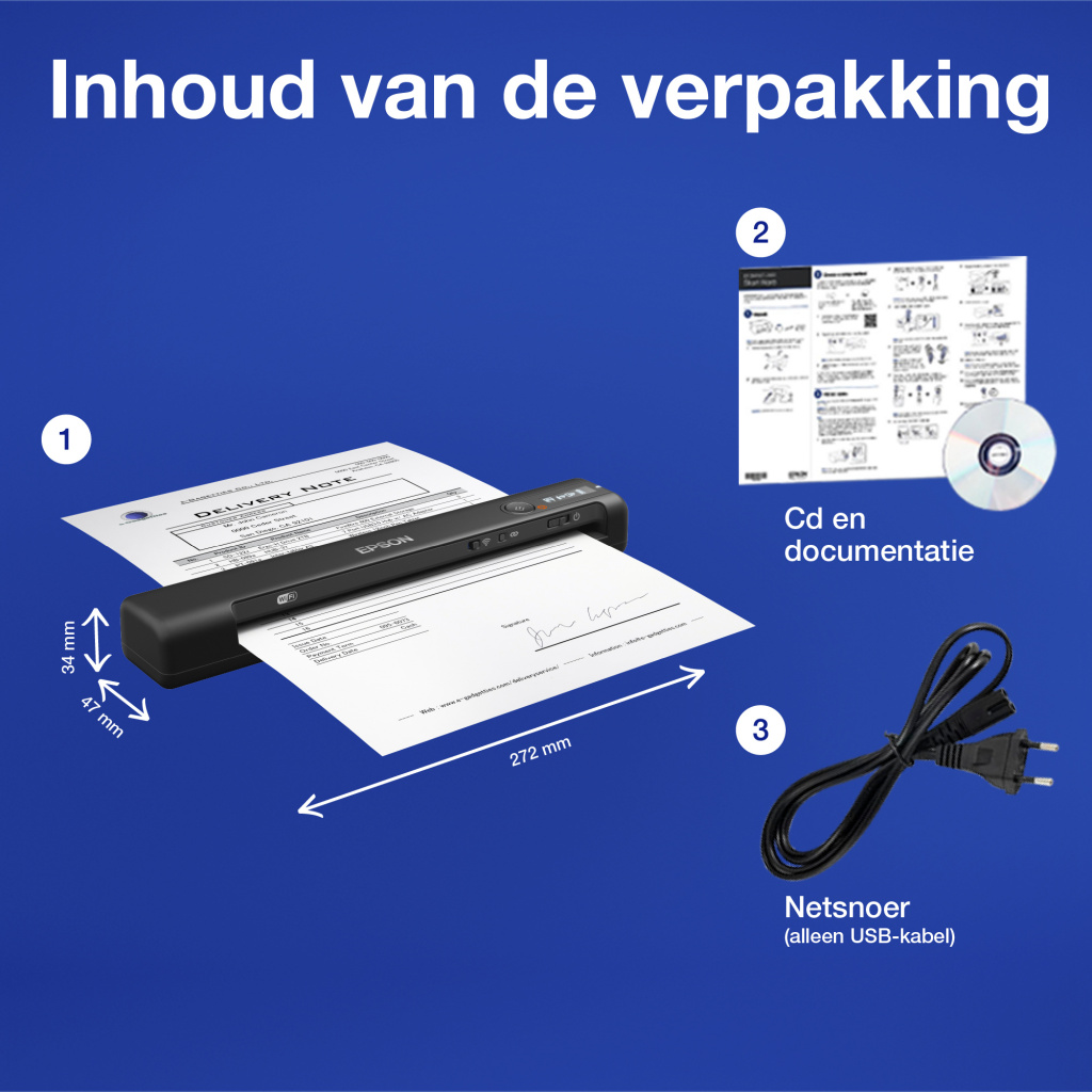 Epson WorkForce ES-60W, snelle draadloze mobiele A4-scanner met Wi-Fi-connectiviteit, ScanSmart-technologie en LCD-scherm - Afbeelding 9