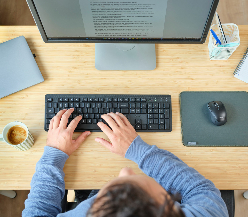 Trust Ody II toetsenbord Inclusief muis Kantoor RF Draadloos AZERTY Belgisch Zwart - Afbeelding 6