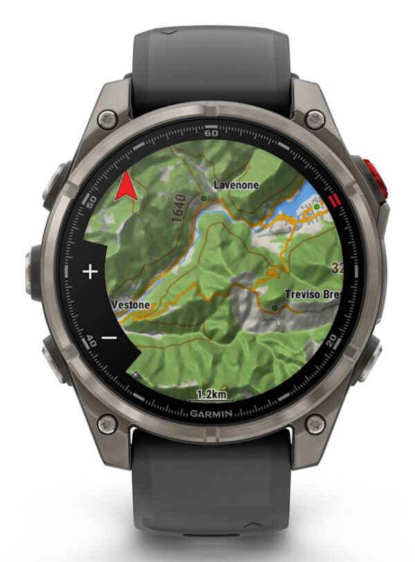 Garmin fēnix 8 Pro 3,56 cm (1.4") AMOLED 47 mm Digitaal 454 x 454 Pixels Touchscreen Grafiet, Titanium Wifi GPS - Afbeelding 6