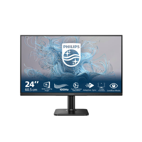 Philips 1000 series 24E2N1100LB/00 computer monitor 60,5 cm (23.8") 1920 x 1080 Pixels Full HD LCD Zwart