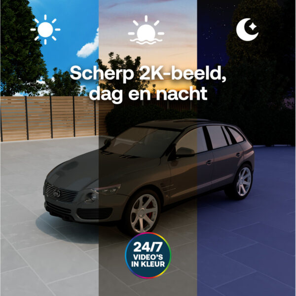Arlo Essential 3 2K-beveiligingscamera, 2-cam met Zonnepaneel Oplader - Afbeelding 3