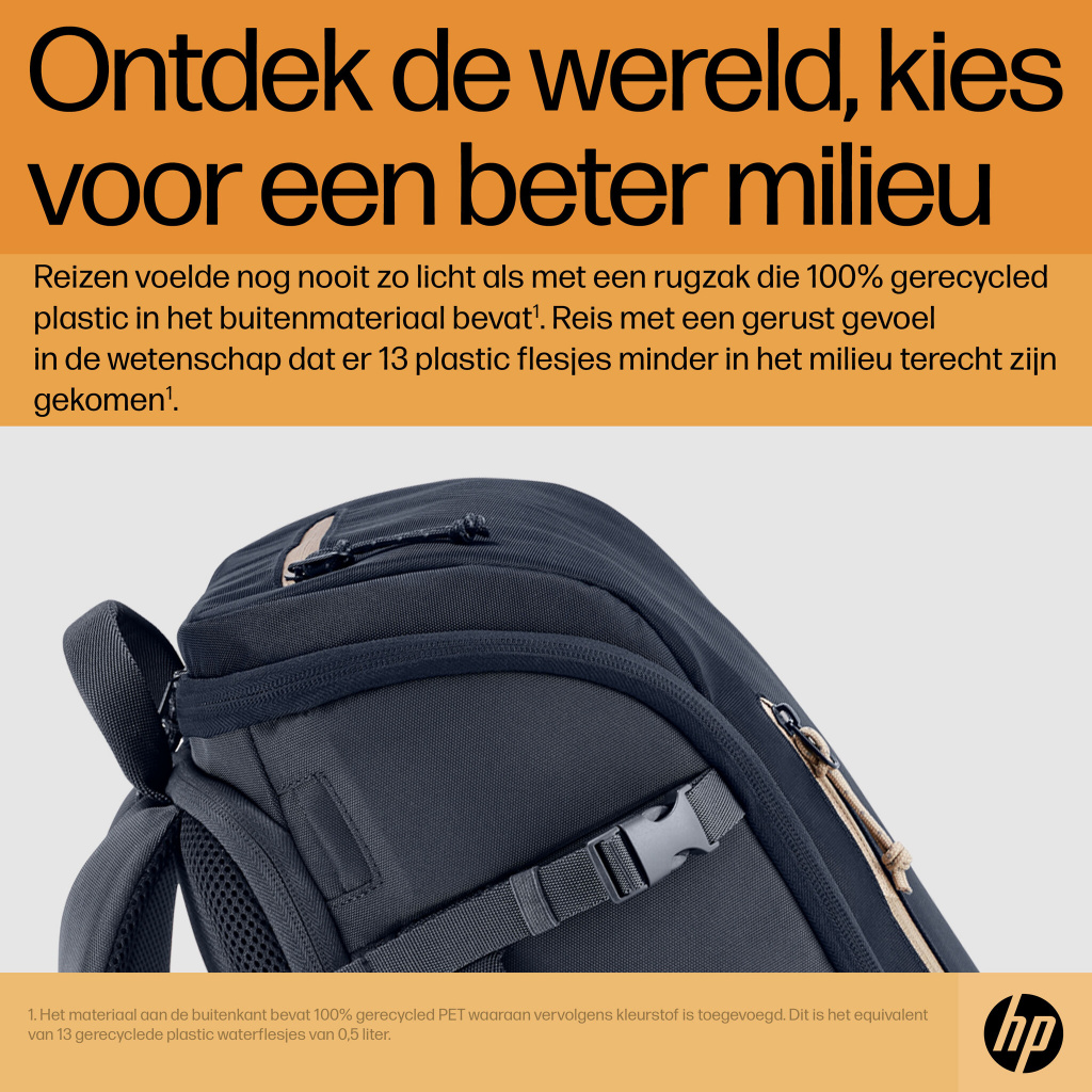 HP Travel 15,6 Iron Grey laptopbackpack, 25 liter - Afbeelding 12