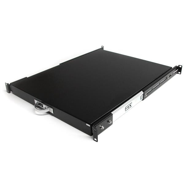 StarTech.com 1U Uitschuifbare Keyboard Tray voor Server Rack, Max 25kg, 22"/55cm Diep, Stalen Uittrekbare Lade/Plank voor 19" AV