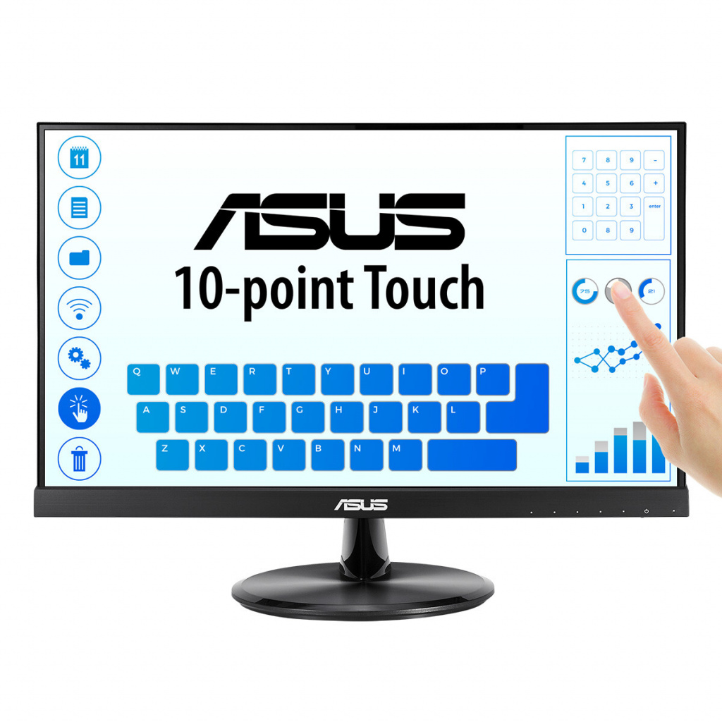ASUS VT229H computer monitor 54,6 cm (21.5") 1920 x 1080 Pixels Full HD LED Touchscreen Zwart - Afbeelding 2