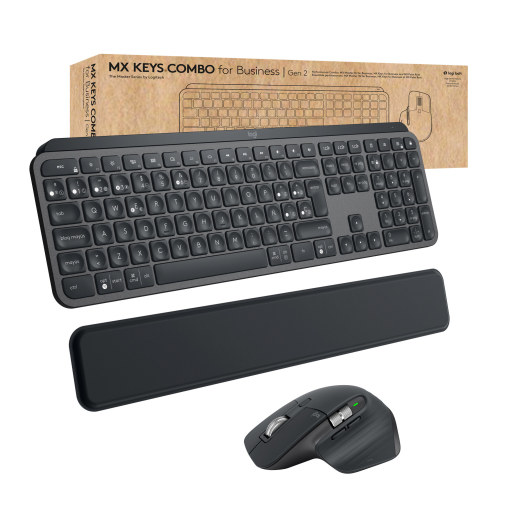 Logitech MX Keys Combo for Business Gen 2 toetsenbord Inclusief muis Kantoor RF-draadloos + Bluetooth QWERTY Italiaans Grafiet - Afbeelding 7