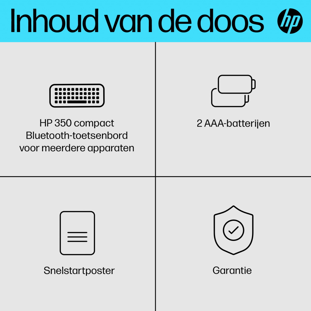 HP 350 Compact Multi-Device Bluetooth Keyboard - Afbeelding 12