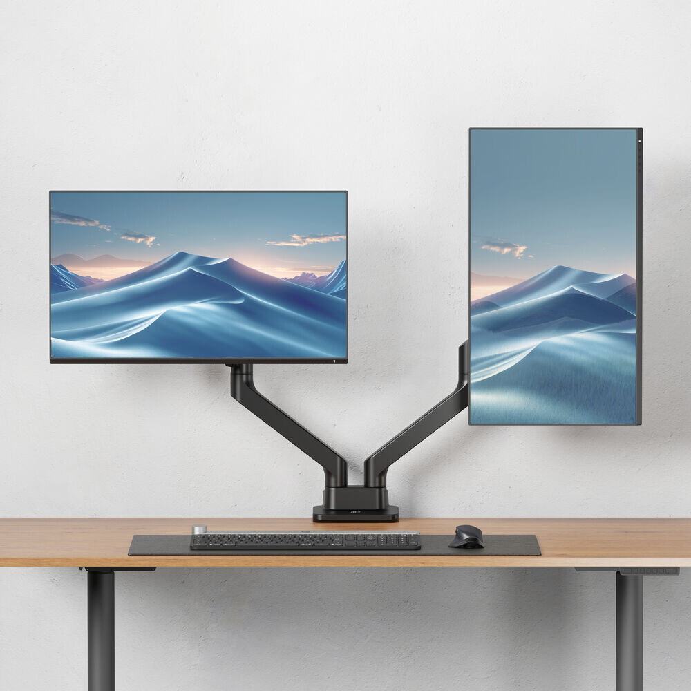 ACT Monitorarm 35" office premium, gasveer, 2 schermen - Afbeelding 3