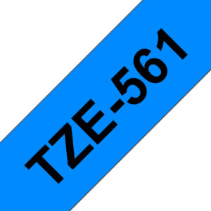 Brother TZE-561 labelprinter-tape Zwart op blauw