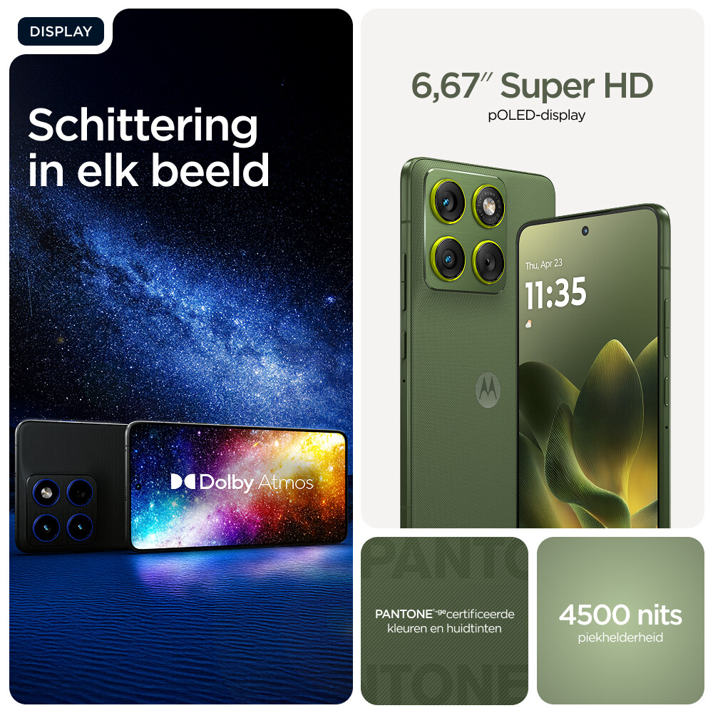 Motorola edge 70 17 cm (6.7") Dual SIM Android 16.0 5G USB Type-C 12 GB 512 GB 4800 mAh Groen - Afbeelding 7