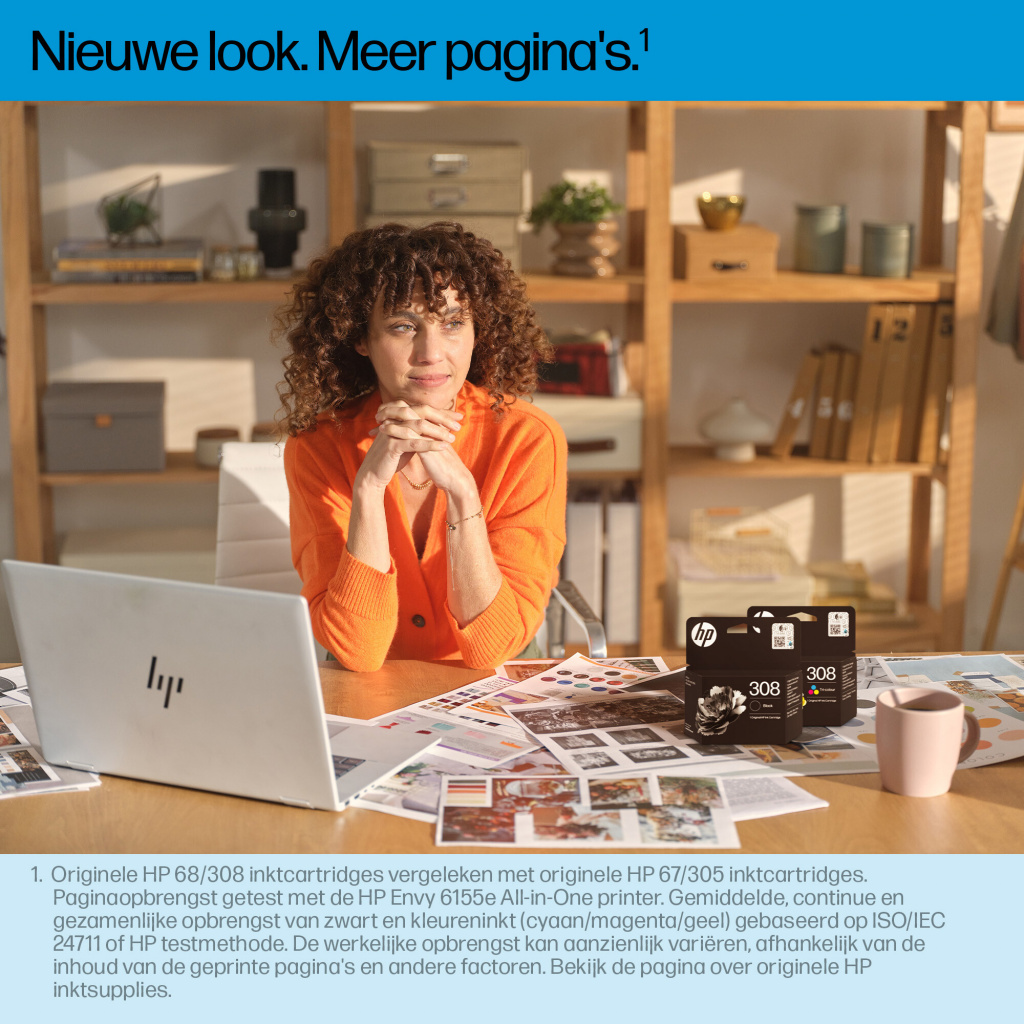 HP 308 originele driekleureninktcartridge - Afbeelding 2