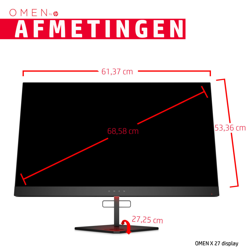 HP OMEN X 27 computer monitor 68,6 cm (27") 2560 x 1440 Pixels Quad HD LED Zwart - Afbeelding 4