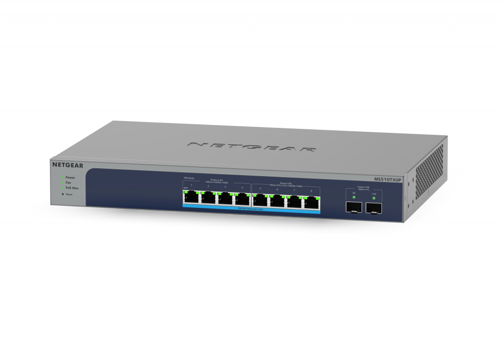 NETGEAR 8-Port Multi-Gigabit/10G Ethernet Ultra60 PoE++ Smart Switch with 2 SFP+ Ports (MS510TXUP) - Afbeelding 2