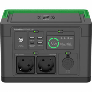 APC SE OffGrid Portable Power Station 330 - Li-Ion accu, LCD, 2x stopcontact, 3x USB-A, 1x USB-C, 1x 12V, draadloze lader