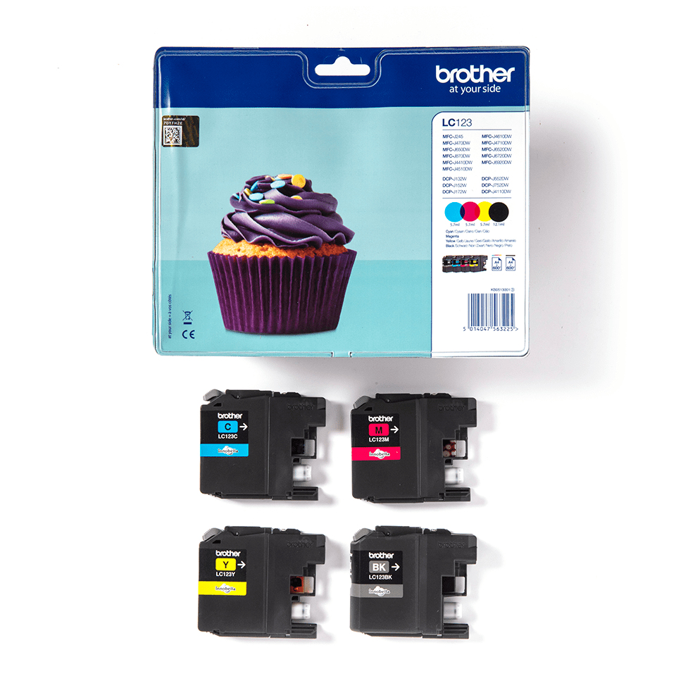 Brother LC-123VALBP inktcartridge 4 stuk(s) Origineel Zwart, Cyaan, Magenta, Geel - Afbeelding 3