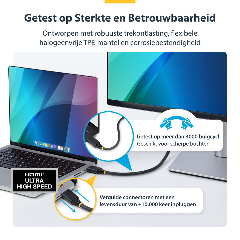 StarTech.com 50cm Gecertificeerde Ultra High Speed HDMI Kabel, 8K 60Hz/4K 120Hz, HDMI 2.1 Kabel met HDR10+ / eARC, 48Gbps, 8K HD - Afbeelding 11