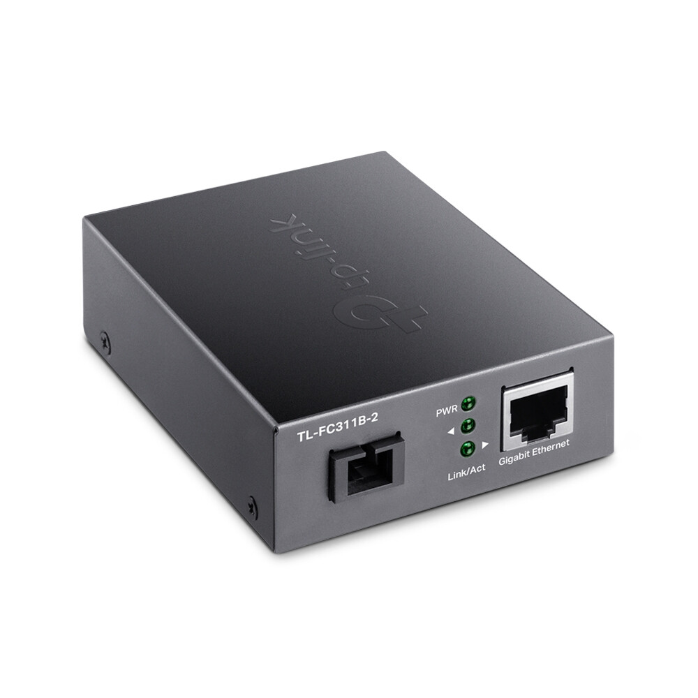 TP-Link TL-FC311B-2 netwerk media converter 1000 Mbit/s Single-mode Zwart - Afbeelding 2