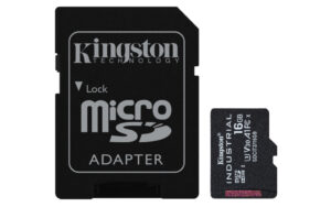Kingston Technology 16GB microSDHC Industrial C10 A1 pSLC-kaart + SD-adapter