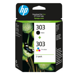 HP 303 originele zwarte/drie-kleuren inktcartridges, 2-pack