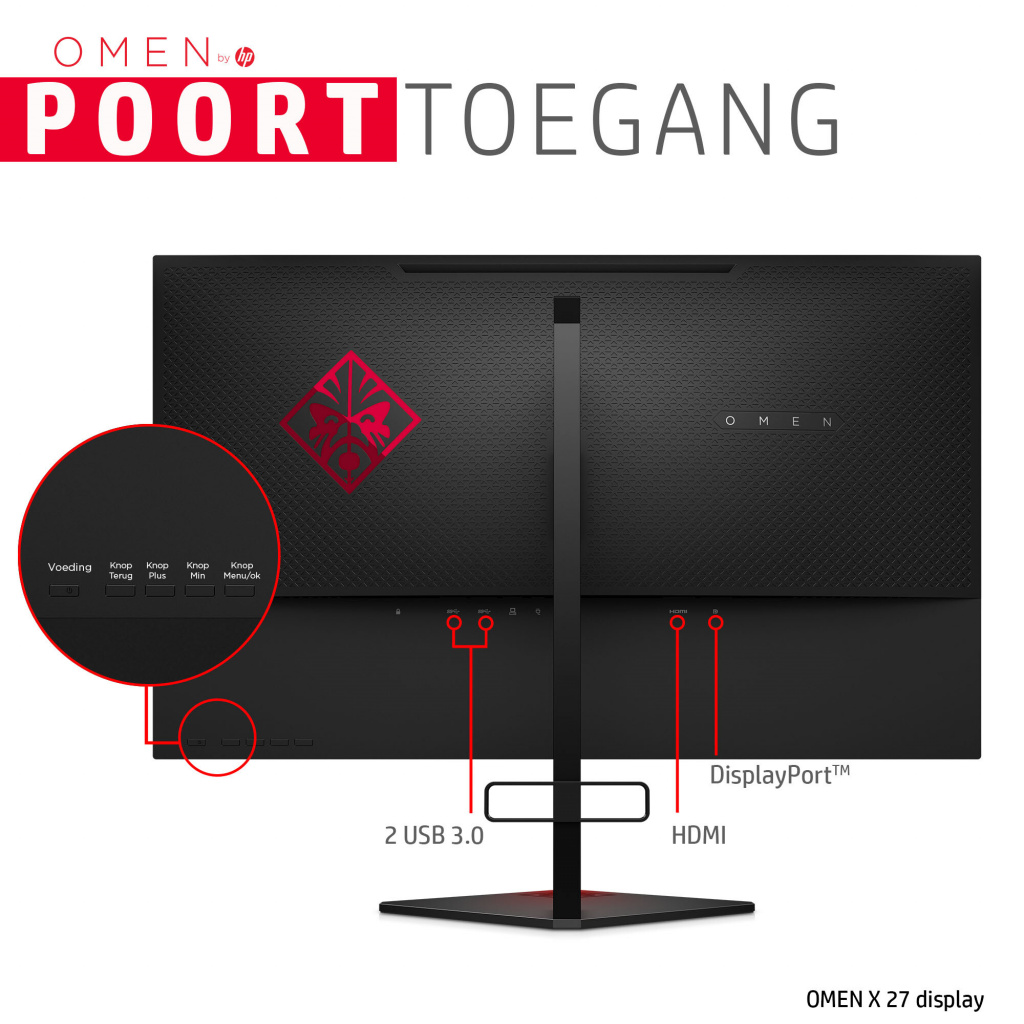 HP OMEN X 27 computer monitor 68,6 cm (27") 2560 x 1440 Pixels Quad HD LED Zwart - Afbeelding 6