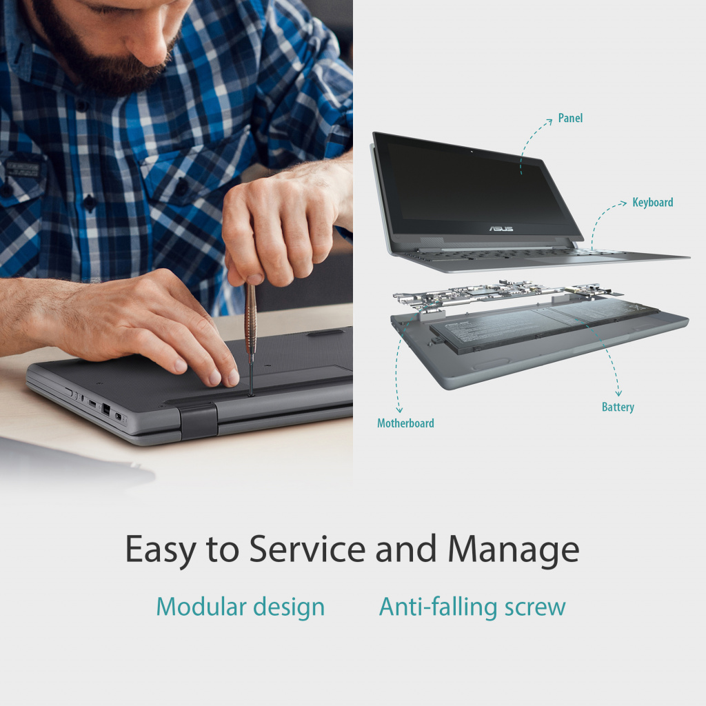 ASUS Chromebook Flip CR1 CR1100FKA-BP0354 Intel® Pentium® Silver N6000 29,5 cm (11.6") Touchscreen HD 4 GB LPDDR4x-SDRAM 64 GB e - Afbeelding 20