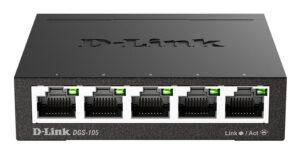 D-Link DGS-105 Unmanaged L2 Gigabit Ethernet (10/100/1000) Zwart