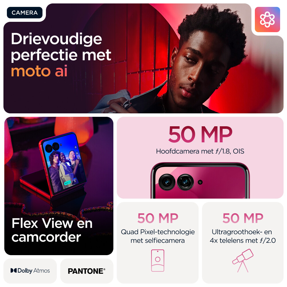 Motorola razr 60 ultra 17,7 cm (6.96") Dual SIM Android 15 5G USB Type-C 16 GB 512 GB 4700 mAh Roze - Afbeelding 33