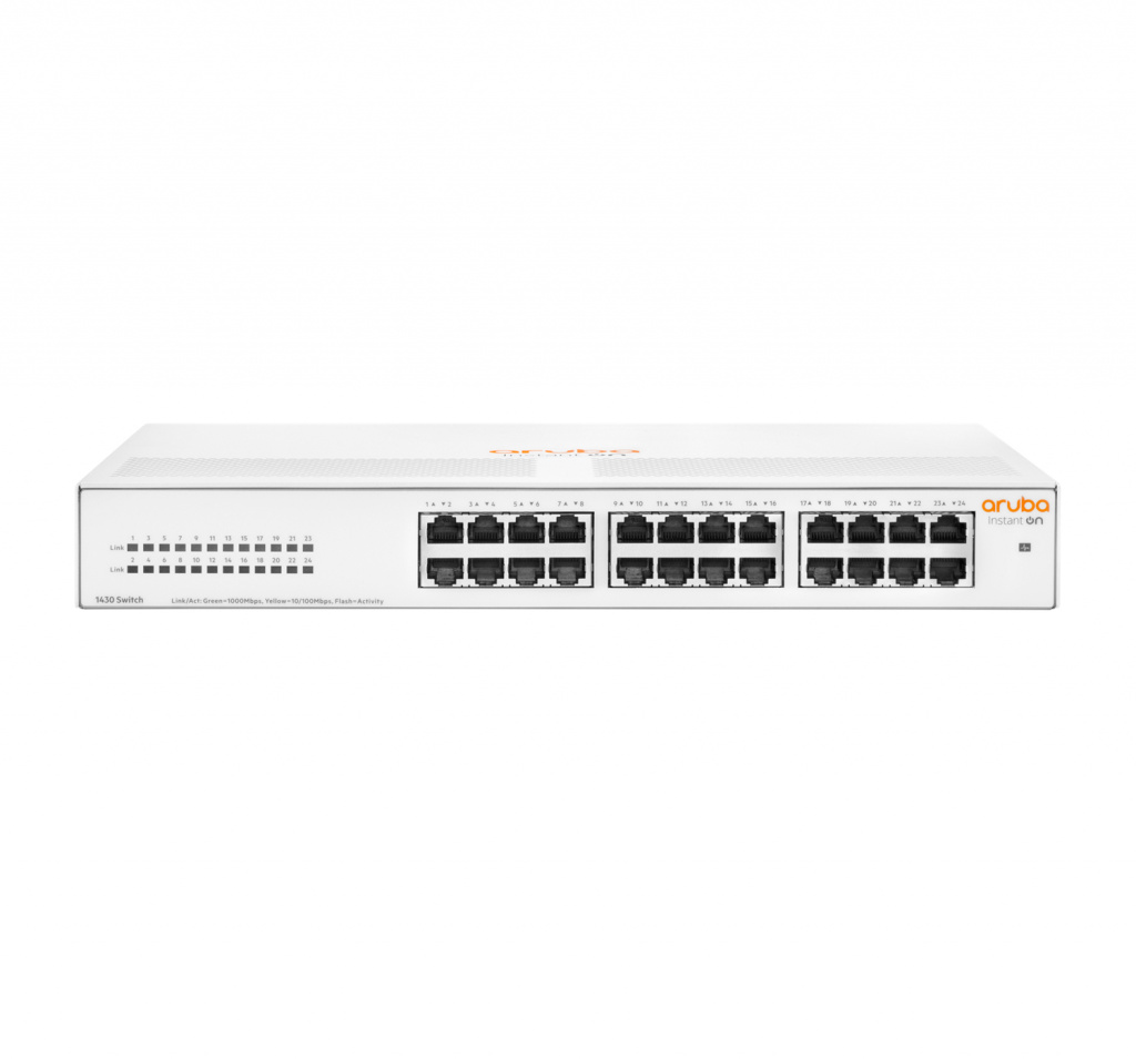 Hewlett Packard Enterprise Aruba Instant On 1430 24G Unmanaged L2 Gigabit Ethernet (10/100/1000) 1U Wit