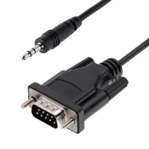 StarTech.com 1m DB9 naar 3.5mm Seriële Kabel voor Serial Device Configuratie, RS232 DB9 Male naar Jack Kabel voor Calibratie van