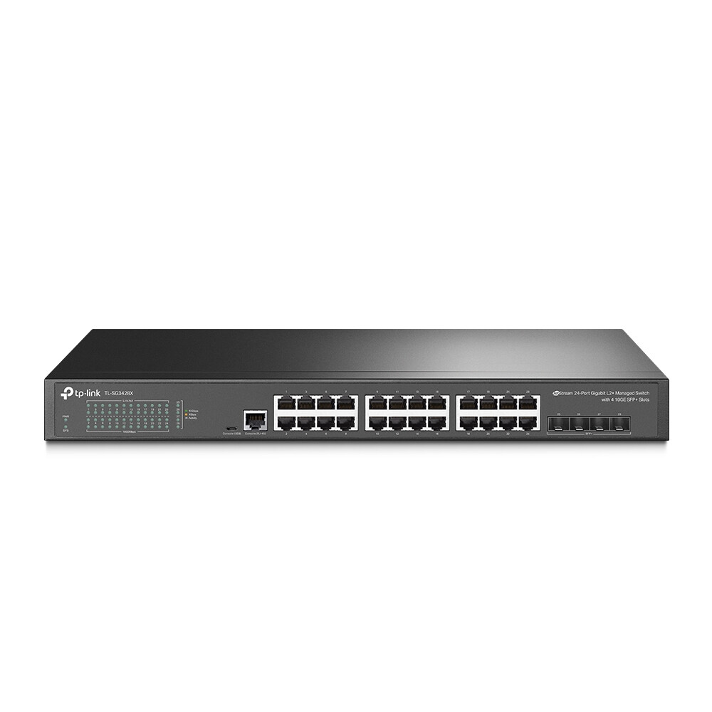 TP-Link JetStream TL-SG3428X netwerk-switch Managed L2+/L3 Gigabit Ethernet (10/100/1000) 1U Zwart