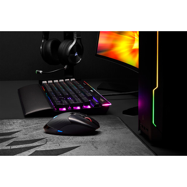 Corsair DARK CORE RGB PRO muis Gamen Rechtshandig RF Wireless + Bluetooth + USB Type-A Optisch 18000 DPI - Afbeelding 19
