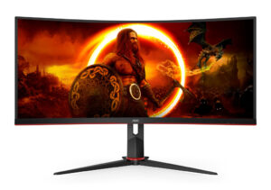 AOC G2 CU34G2XP computer monitor 86,4 cm (34") 3440 x 1440 Pixels UltraWide Quad HD LED Zwart, Rood