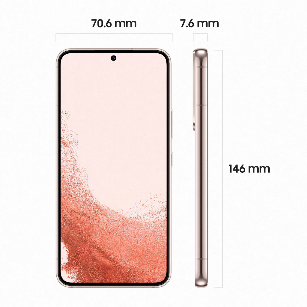 Samsung Galaxy S22 15,5 cm (6.1") Dual SIM Android 12 5G USB Type-C 8 GB 128 GB 3700 mAh Goud, Roze - Afbeelding 3