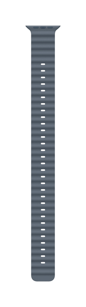 Apple Natural Titanium Finish Band Blauw Fluorelastomeer, Titanium