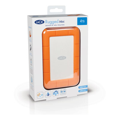 LaCie Rugged Mini externe harde schijf 2 TB 5400 RPM Micro-USB B 3.2 Gen 1 (3.1 Gen 1) Oranje, Zilver