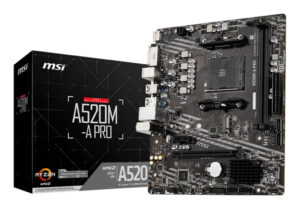 MSI A520M-A PRO moederbord AMD A520 Socket AM4 micro ATX