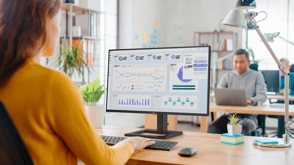 Philips 1000 series 24E1N1300AE/00 computer monitor 60,5 cm (23.8") 1920 x 1080 Pixels Full HD LCD Zwart - Afbeelding 2