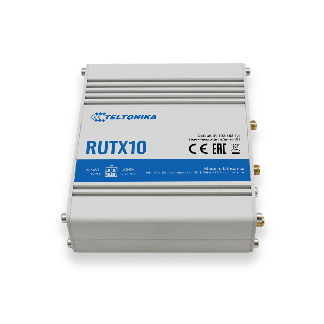 Teltonika RUTX10 draadloze router Gigabit Ethernet Dual-band (2.4 GHz / 5 GHz) Grijs - Afbeelding 2