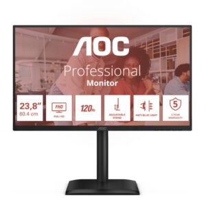 AOC E4 24E4CV computer monitor 60,5 cm (23.8") 1920 x 1080 Pixels Full HD LED Zwart