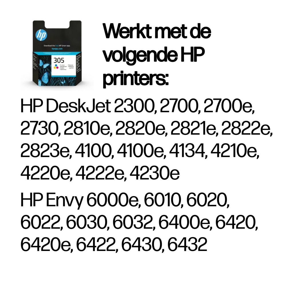 HP 305 originele drie-kleuren inktcartridge - Afbeelding 2
