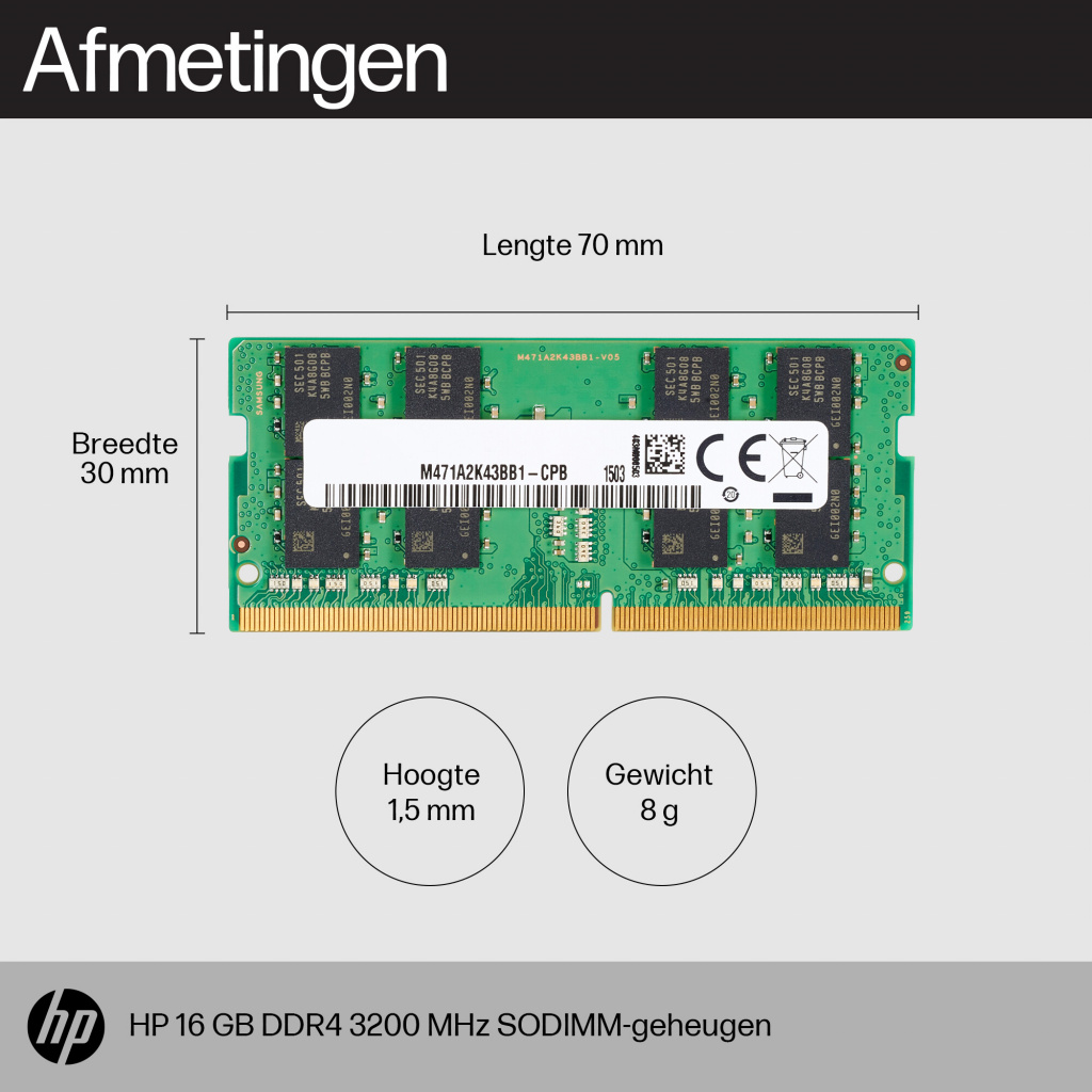 HP 16GB DDR4 3200 SODIMM Memory - Afbeelding 3
