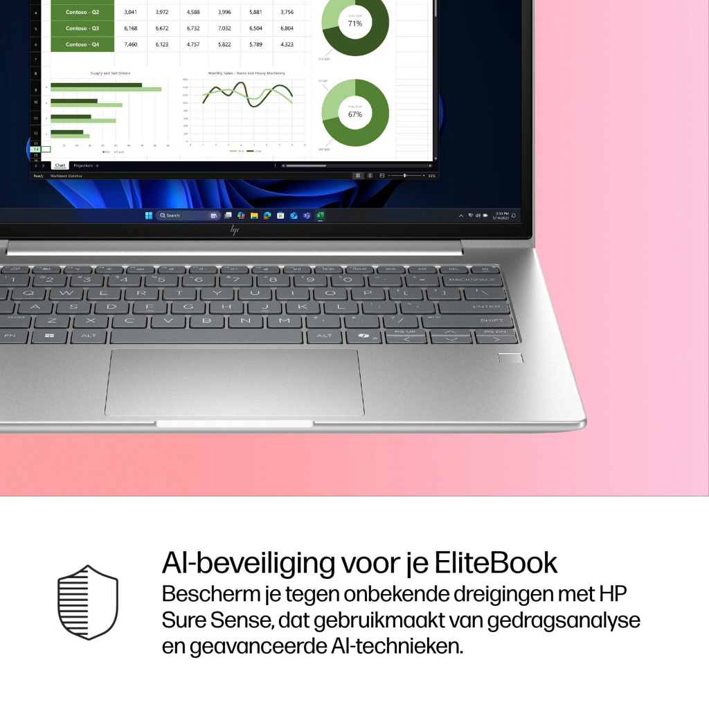 HP EliteBook 6 EB6G1i14 U7 255U 14 32GB/1T PC NL Copilot+ PC Intel Core Ultra 7 Laptop 35,6 cm (14") WUXGA DDR5-SDRAM 1 TB SSD W - Afbeelding 8