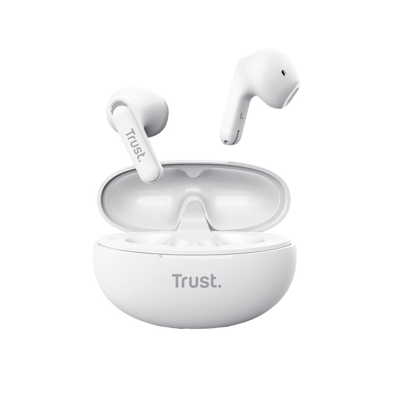 Trust Yavi Headset True Wireless Stereo (TWS) In-ear Oproepen/muziek USB Type-C Bluetooth Wit - Afbeelding 8