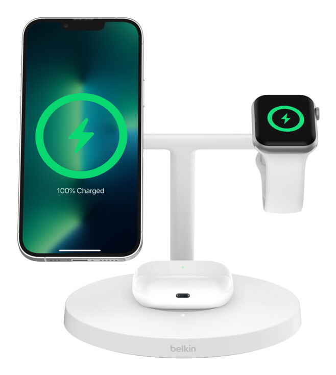 Belkin BoostCharge Pro Hoofdtelefoons, Smartphone, Smartwatch Wit USB Draadloos opladen Snel opladen Binnen - Afbeelding 4