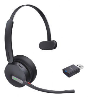 Yealink WH64 Hybrid Mono UC Headset Draadloos Hoofdband Kantoor/callcenter Micro-USB Bluetooth Zwart