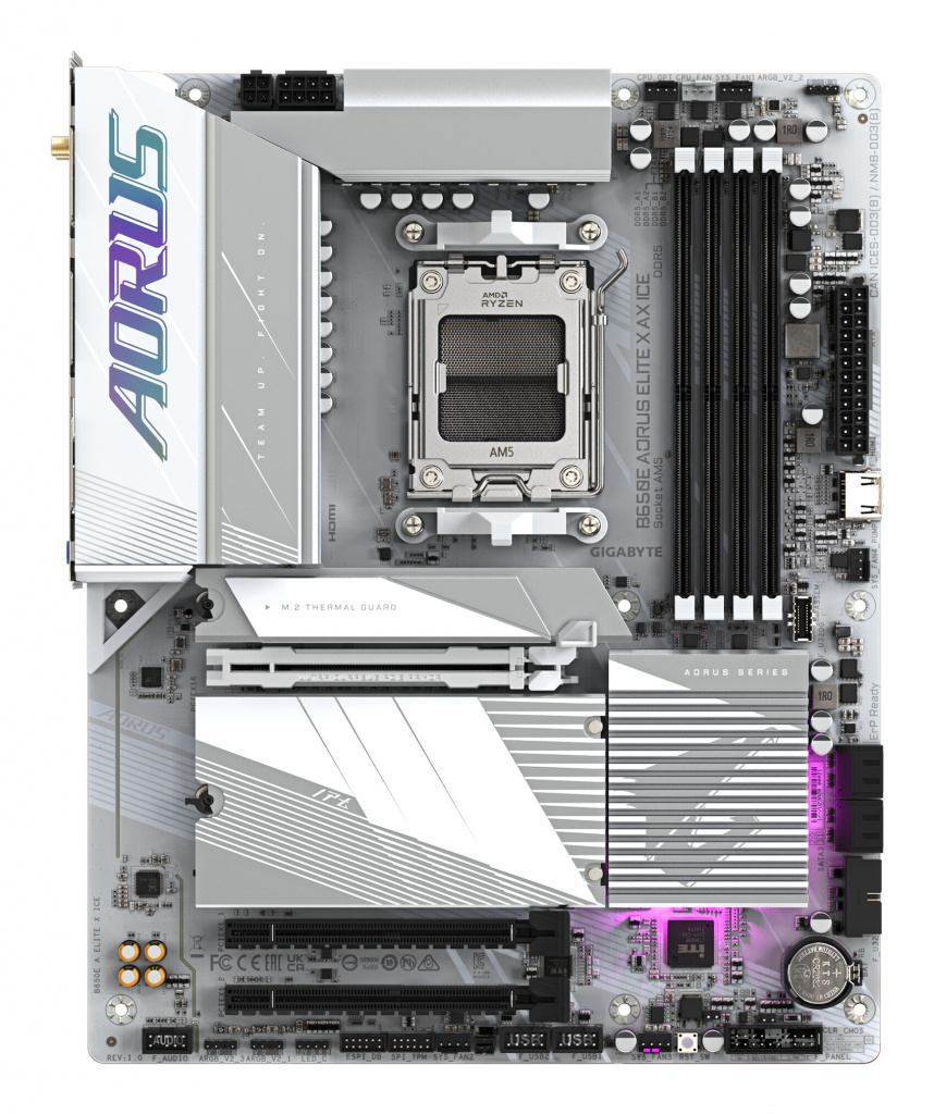 GIGABYTE B650E AORUS ELITE X AX ICE AMD B650 Socket AM5 ATX - Afbeelding 2