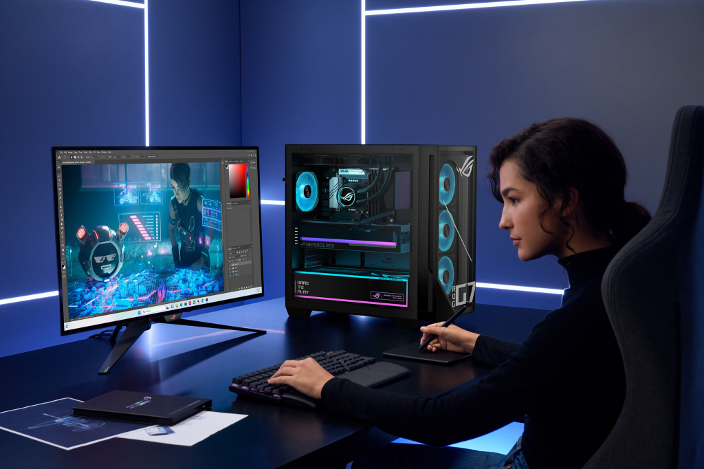 ASUS ROG G700 GM700TZ-R8400F042W AMD Ryzen™ 5 8400F 32 GB DDR5-SDRAM 1 TB SSD AMD Radeon RX 9060 XT Windows 11 Home Tower PC Zwa - Afbeelding 18