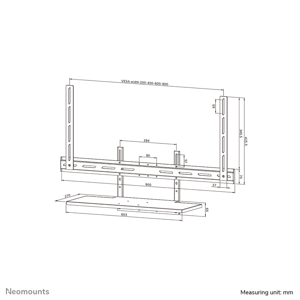 Neomounts AV40-500BL Toetsenbordhouder kit 43-110" - VESA - max 2,5 kg - universeel - Afbeelding 19