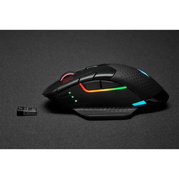 Corsair DARK CORE RGB PRO muis Gamen Rechtshandig RF Wireless + Bluetooth + USB Type-A Optisch 18000 DPI - Afbeelding 16