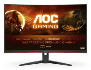 AOC G2 C32G2ZE/BK computer monitor 80 cm (31.5") 1920 x 1080 Pixels Full HD LED Zwart, Rood